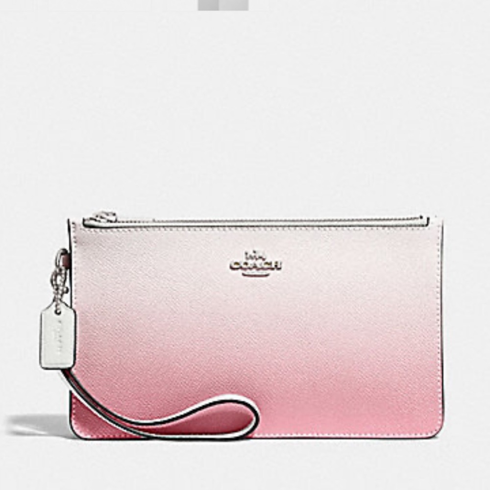 COACH Pink Multi Ombré Crosby Clutch Wristlet. F39961. NWT.